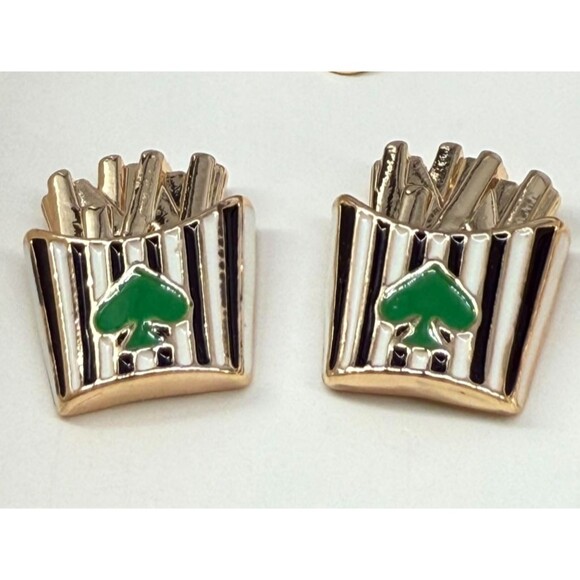 Kate Spade NY Target Stud Earrings Set 3 Pairs Strawberry French Fries Champagne - Picture 7 of 13